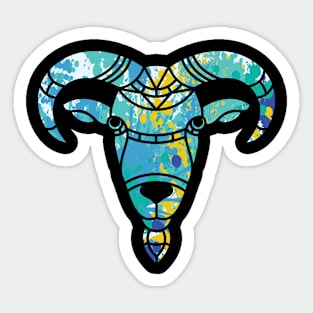 Colorful animal psychedelic shirt Sticker